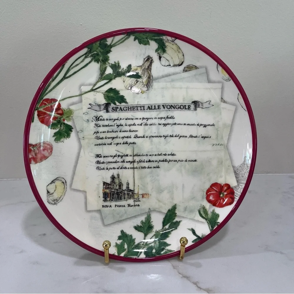 Williams-Sonoma Italian Recipes Plates – Set of 3 (2010, Made in Portugal)